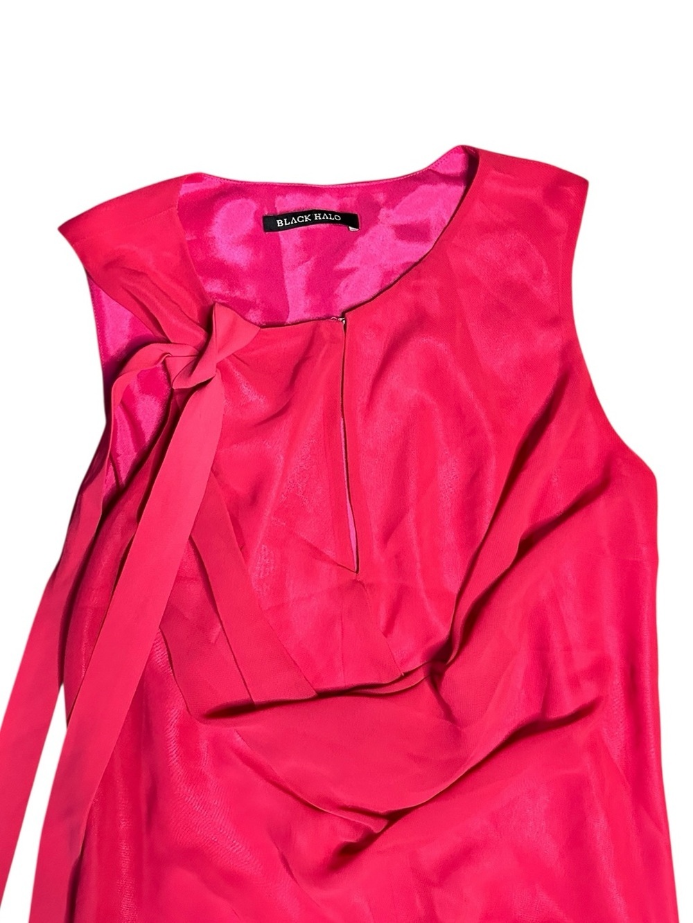 Black Halo Vibrant Pink Sleeveless mini dress 4 - Picture 2 of 6